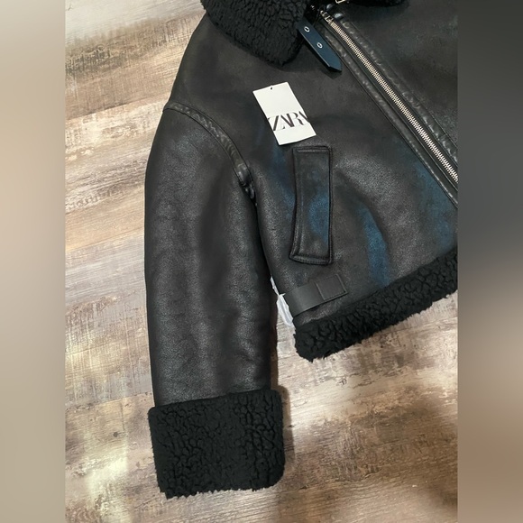 Zara Penny Lane black bomber Jacket - Picture 3 of 13